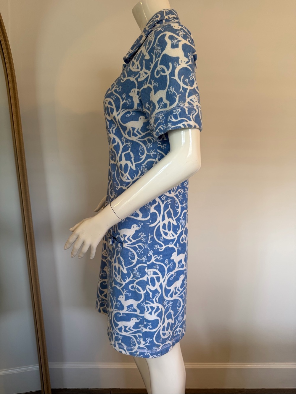 Lilly Pulitzer Dress - Medium - White Monkeys On Blue - Picture 4 of 8